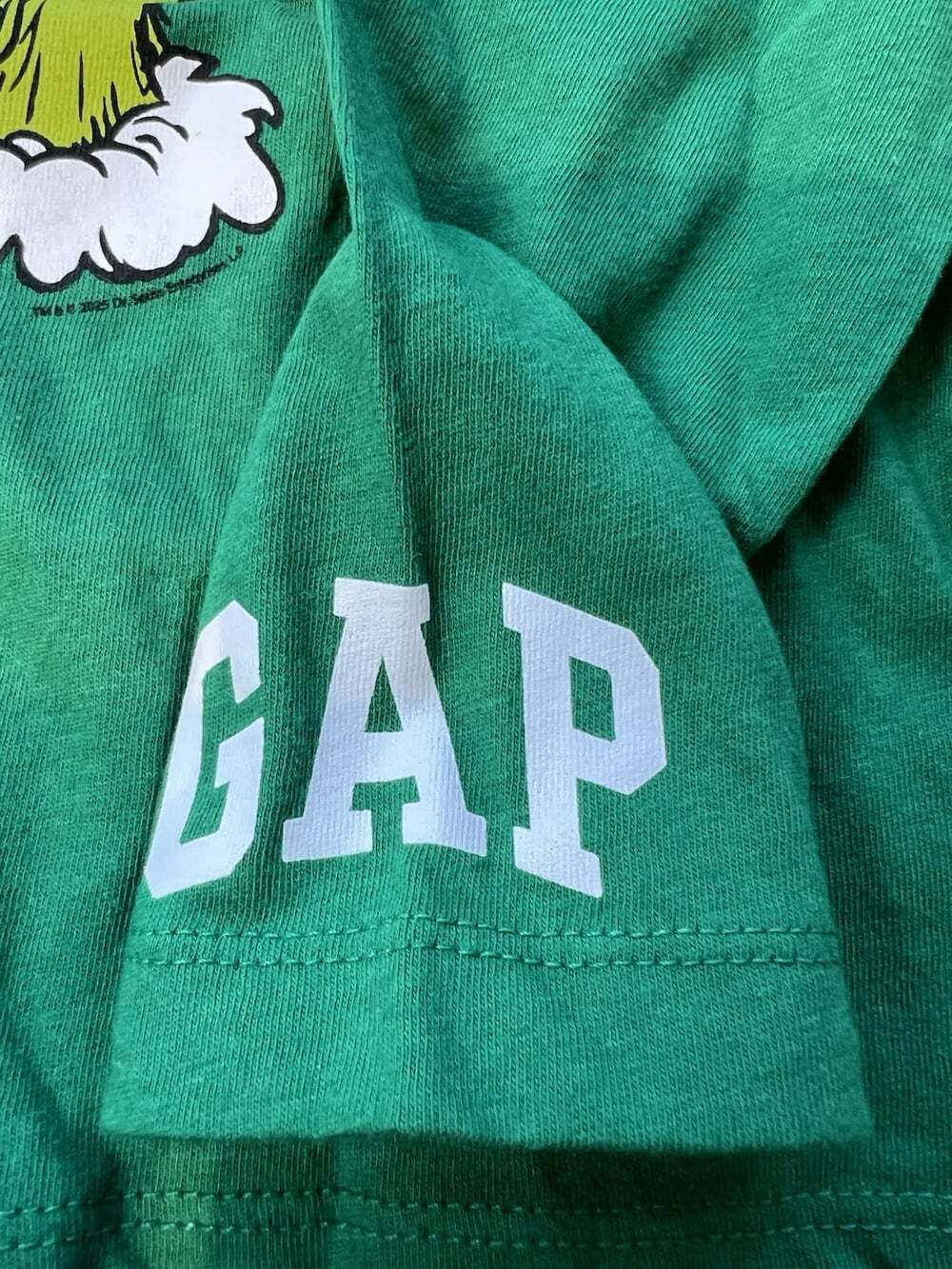 GAP Toddler Grinch Christmas Graphic T-Shirt 4T Green Long Sleeve Crew Neck - Picture 6 of 7
